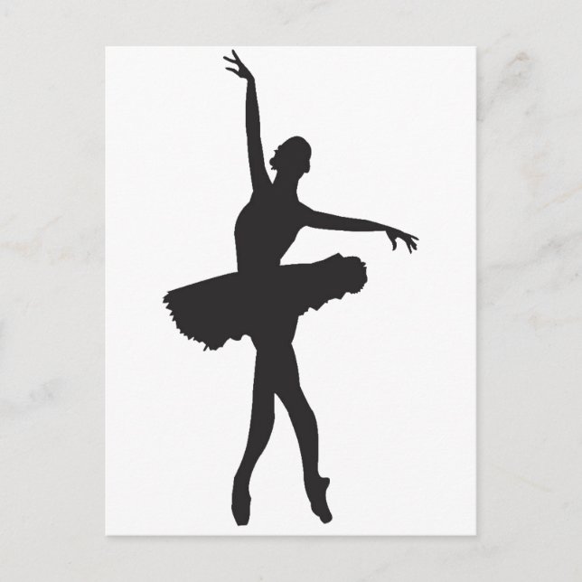 Carte Postale DANSEUR DE BALLET (silhouette de Ballerina) ~.png (Devant)