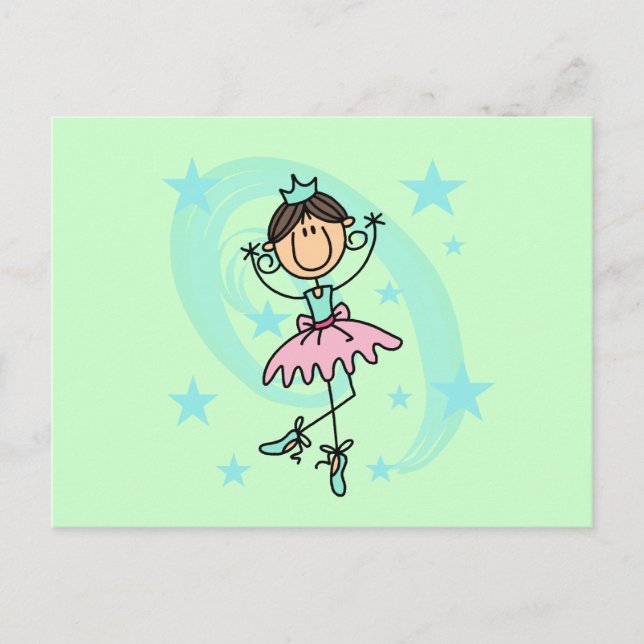 Carte Postale Danseur de ballet - T-shirts et cadeaux Brown (Devant)