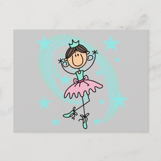 Carte Postale Danseur de ballet - T-shirts et cadeaux Brown (Devant)