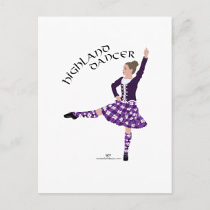 Carte Postale Danseur des Highlands Violet