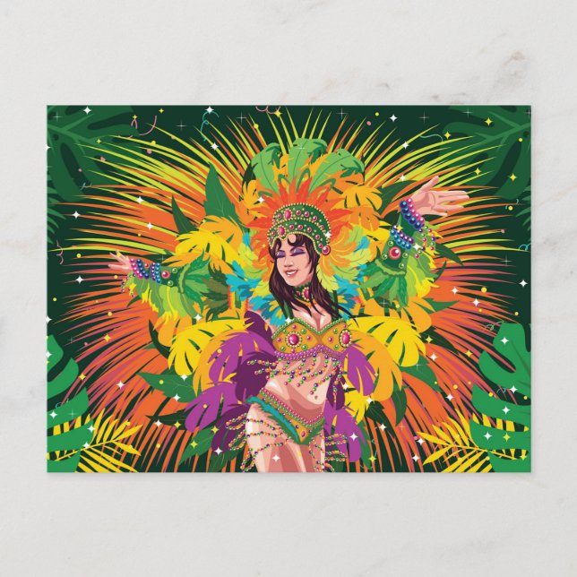 Carte Postale Danseur du carnaval de Rio (Devant)