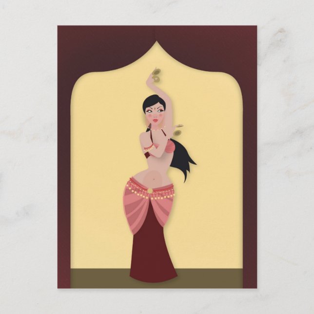 Carte Postale Danseur du ventre Danseur du Moyen-Orient (Devant)