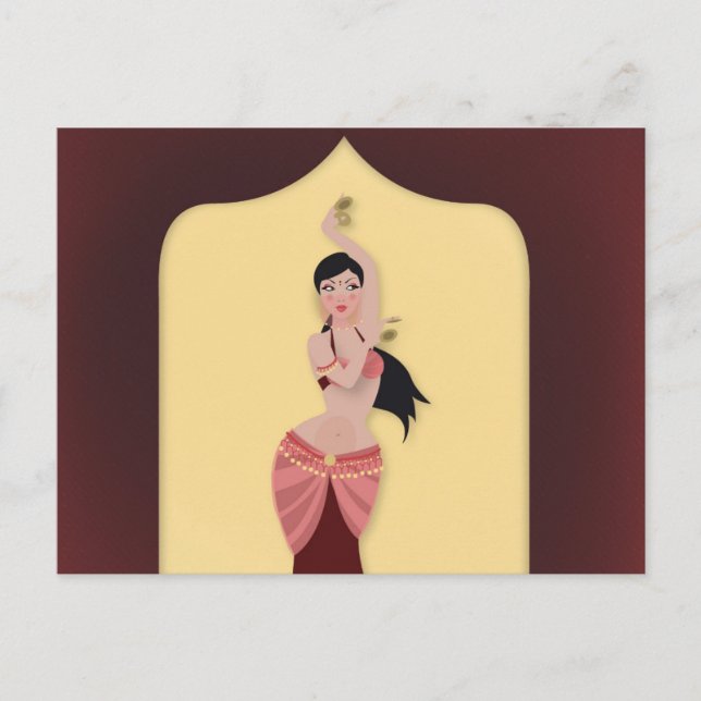 Carte Postale Danseur du ventre Danseur du Moyen-Orient (Devant)