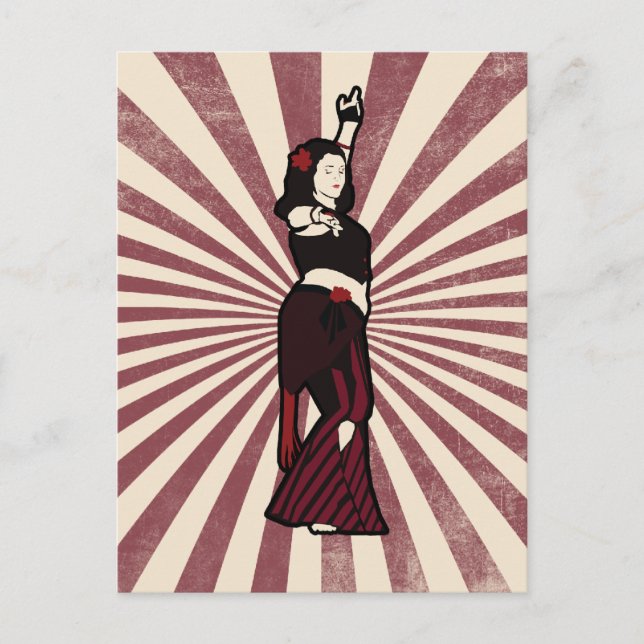 Carte Postale Danseur du ventre de la tribu Tara (Devant)