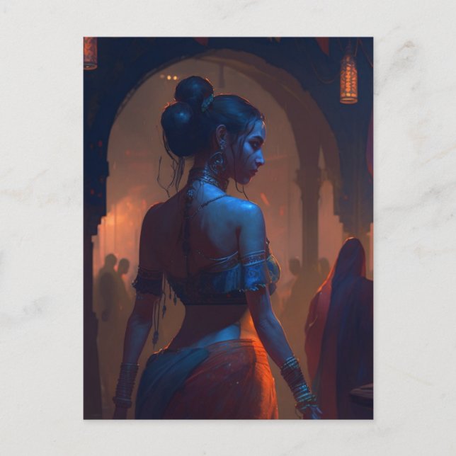 Carte Postale Danseur du ventre envoûtant (Devant)