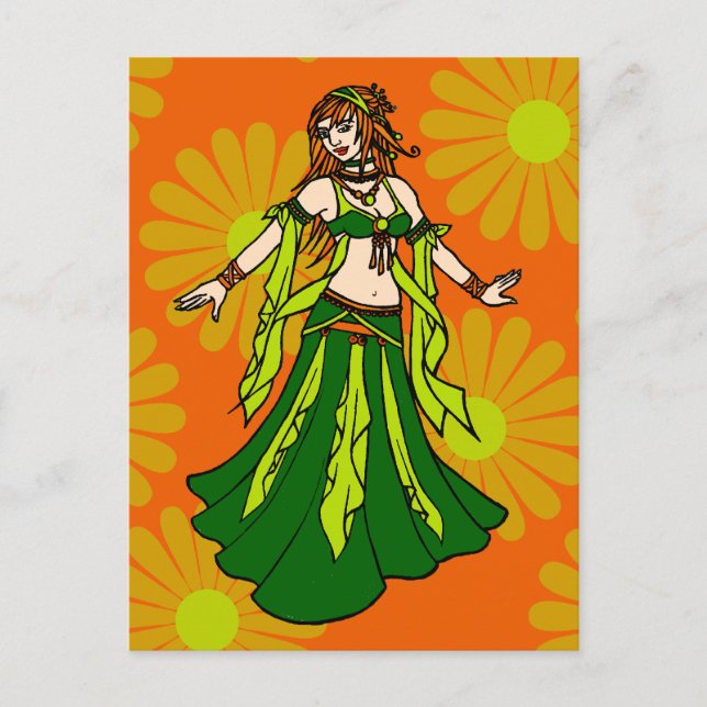 Carte Postale Danseur du ventre irlandais (Devant)