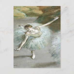 Carte Postale Danseur en vert par Edgar Degas