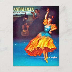 Carte Postale Danseur espagnol en Andalousie, Espagne