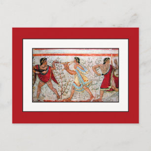 Carte Postale Danseur étrusque et musiciens