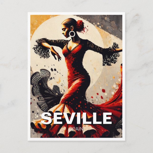 Carte Postale Danseur flamenco de Séville Espagne (Devant)