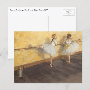 Carte Postale Danseurs au Bar par Edgar Degas, Ballet Vintage