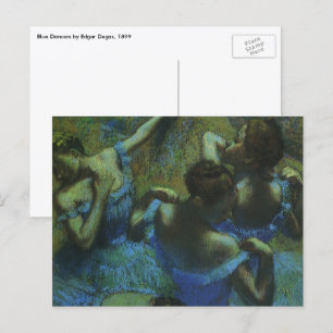 Carte Postale Danseurs bleus par Edgar Degas, Impressionnisme Vi