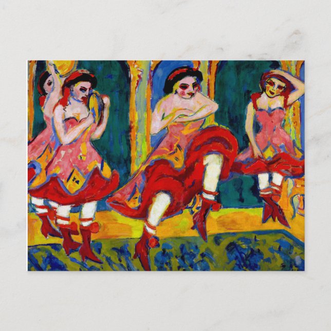 Carte Postale Danseurs Czardas par Kirchner (Devant)