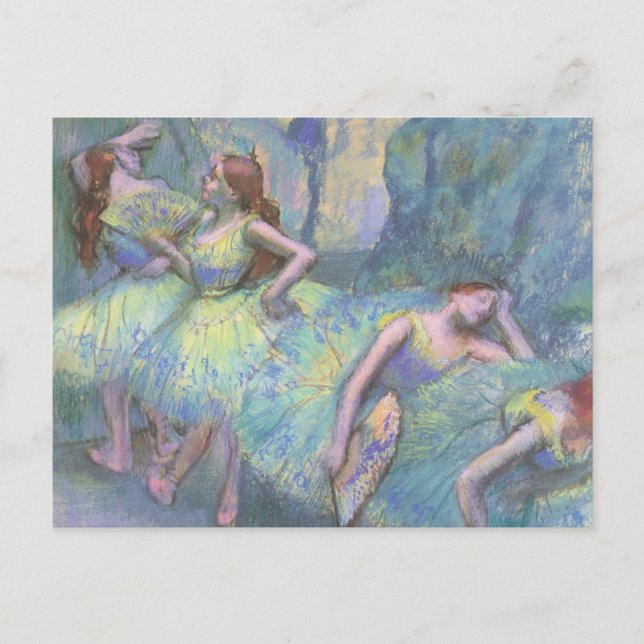 Carte Postale Danseurs de ballet dans les ailes par Edgar Degas (Devant)