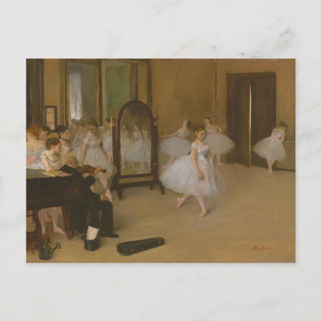 Carte Postale Danseurs de ballet en classe de danse Edgar Degas (Devant)