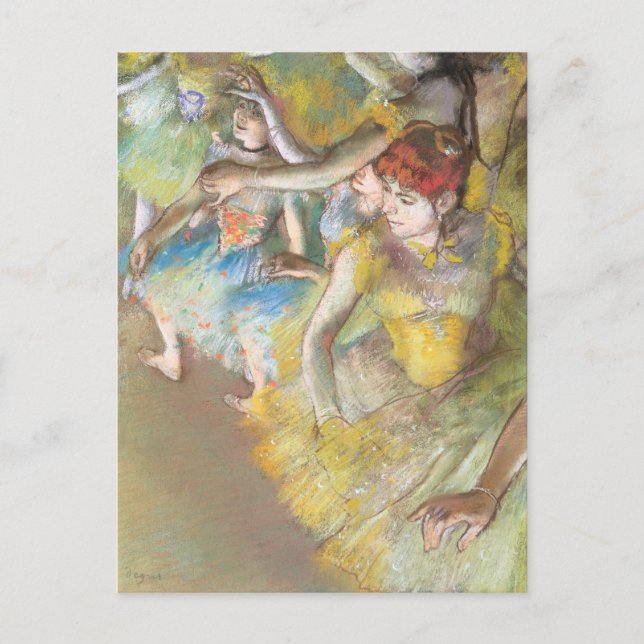 Carte Postale Danseurs de ballet sur scène par Edgar Degas (Devant)