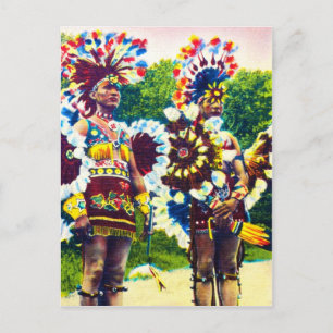 Carte Postale Danseurs de guerre indiens Shawnee, Oklahoma