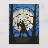 Danseurs de silhouette romantique