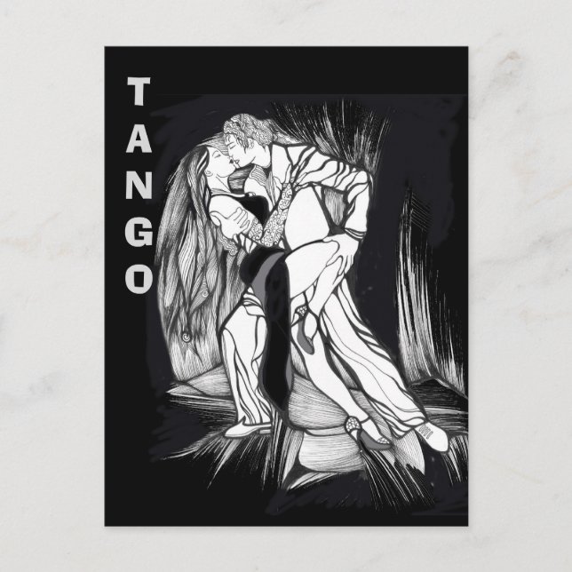Carte Postale Danseurs de tango (Devant)