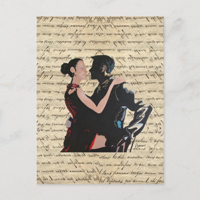 Carte Postale Danseurs de tango (Devant)