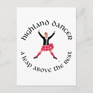 Carte Postale Danseurs des Highlands un cran au-dessus du reste
