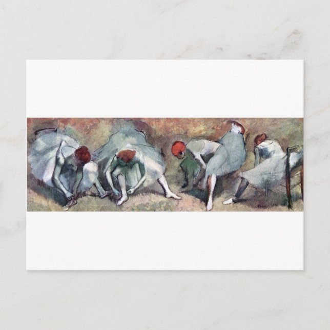 Carte Postale Danseurs Jouant Leurs Chaussures, Edgar Degas (Devant)