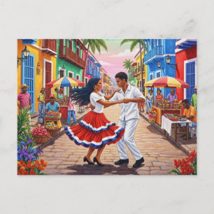 Carte Postale Danseurs Merengue République Dominicaine