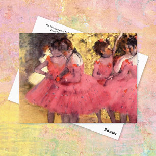 Carte Postale Danseurs roses devant le Ballet Edgar Degas