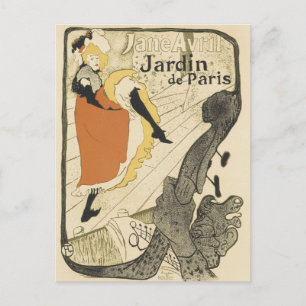 Carte Postale Danseuse Art Nouveau Jane Avril, Toulouse Lautrec
