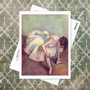 Carte Postale Danseuse assise Edgar Degas