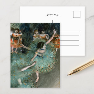 Carte Postale Danseuse, danseuse en vert Edgar Degas