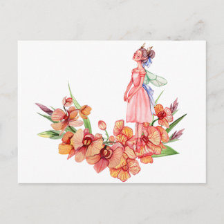 Carte Postale Danseuse de ballet à l'aquarelle