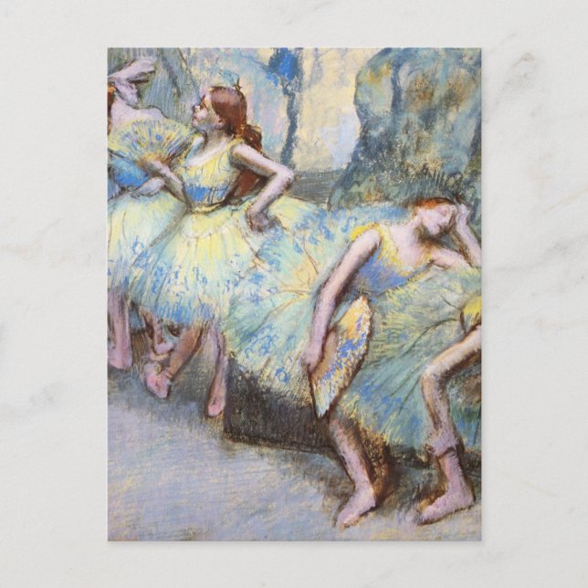 Carte Postale Danseuse de ballet Degas Dansers d'art Peinture (Devant)