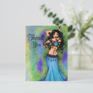 Carte Postale Danseuse du ventre Merci 
