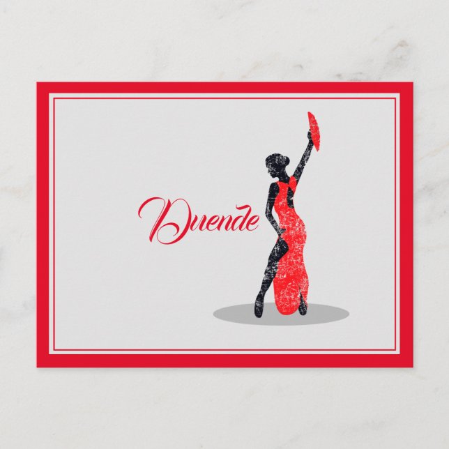 Carte Postale Danseuse flamenco Duende (Devant)