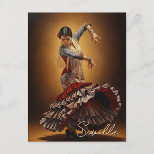 Carte Postale Danseuse flamenco Séville Espagne
