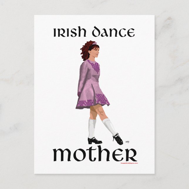 Carte Postale Danseuse Irlandaise - Mauve (Devant)