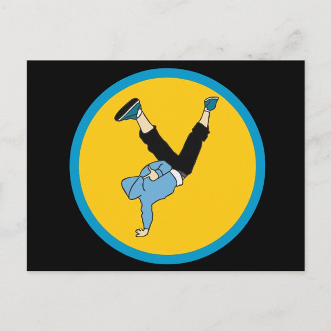 Carte Postale danseuse moderne style rue Hip hop (Devant)