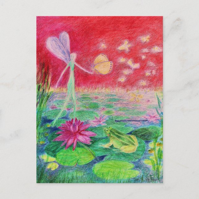 Carte Postale danseuse nénuphar (Devant)