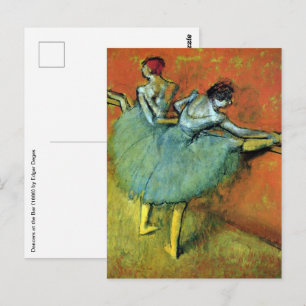Carte Postale Danseuses au bar par Edgar Degas, Ballet Vintage