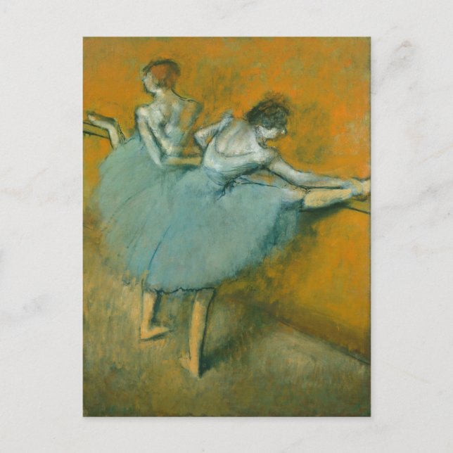 Carte Postale Danseuses de ballet au barre Edgar Degas (Devant)