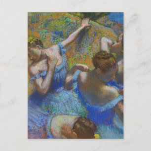 Carte Postale Danseuses de ballet bleues Edgar Degas