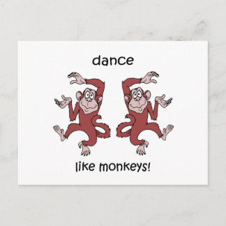 Carte Postale Dansez comme des singes !