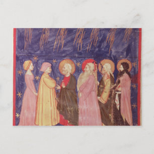 Carte Postale Dante et Béatrice avec les Saints du Paradis