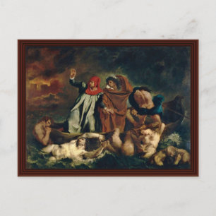 Carte Postale Dante Et Virgile En Enfer (Le Barque De Dante)
