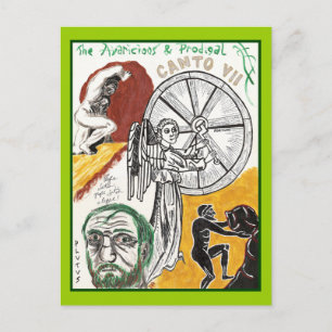 Carte Postale Dante'Inferno, Canto VII Postcard