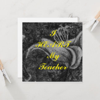 Carte postale d'appréciation "I Heart My Teacher"