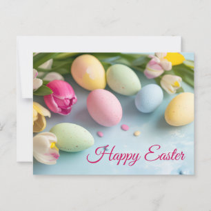Carte postale d'Aquarell Oster avec oeufs de Pâque