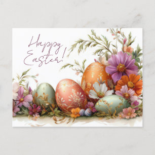 Carte postale d'Aquarell Oster colorée avec fleurs