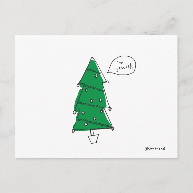 carte postale d'arbre de Noël (Devant)